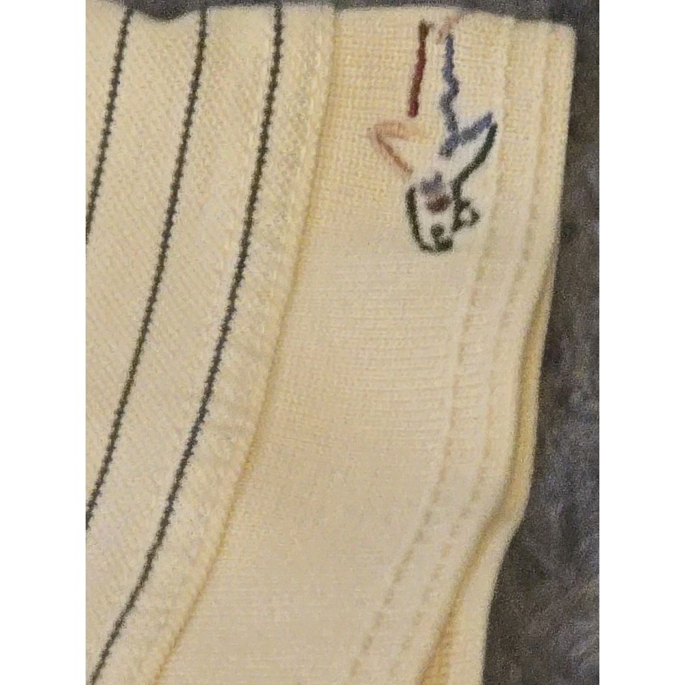 Vintage Greg Norman Collection Polo Shirt Mens XL Striped Cream Black  Cotton - Picture 8 of 12